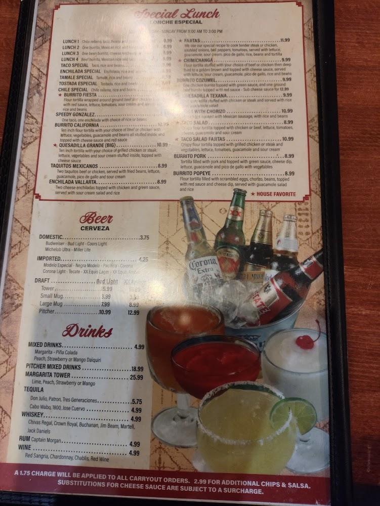 Casa Grande Mexican Restaurant Menu image 1